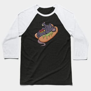 Hot Dog Rat Baseball T-Shirt